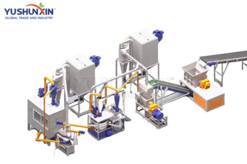 solar panel crushing and separating machine